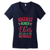 jolliest bunch of elves this side of the nuthouse Women's V-Neck T-Shirt