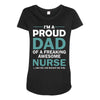 i'm a proud dad of freaking awesome nurse Maternity Scoop Neck T-shirt