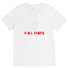 it all starts V-Neck Tee