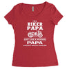 i'm a biker papa just like a normal papa except much cooler Women's Triblend Scoop T-shirt