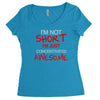 i'm not short awesome Women's Triblend Scoop T-shirt