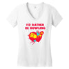 id rather be bowling Women's V-Neck T-Shirt