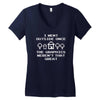 i went outside once Women's V-Neck T-Shirt