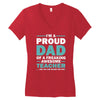 i'm a proud dad of a freaking awesome teacher. (yes she bought me this Women's V-Neck T-Shirt