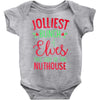 jolliest bunch of elves this side of the nuthouse Baby Bodysuit