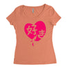 kawaii suki cute heart tee japanese kanji Women's Triblend Scoop T-shirt
