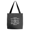 i went outside once Tote Bags
