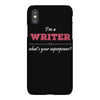 i'm a writer what's your superpower iPhoneX Case