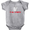 it all starts Baby Bodysuit