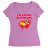 id rather be bowling Women's Triblend Scoop T-shirt