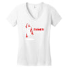 i tried it at home Women's V-Neck T-Shirt