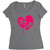 kawaii suki cute heart tee japanese kanji Women's Triblend Scoop T-shirt