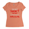 i'm not short awesome Women's Triblend Scoop T-shirt