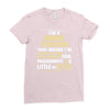 i'm a dance teacher, that means i'm creative cool passionate &amp; a littl Ladies Fitted T-Shirt
