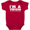 i'm a virgin but this is an old shirt Baby Bodysuit