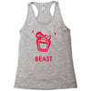 instinct attention gorilla beast Racerback Tank