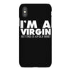 i'm a virgin but this is an old shirt iPhoneX Case