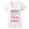 jolliest bunch of elves this side of the nuthouse Women's V-Neck T-Shirt
