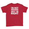 i'm not arguing i'm simply explaining why i'm right Youth Tee