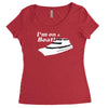 i'm on a boat Women's Triblend Scoop T-shirt