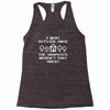 i went outside once Racerback Tank