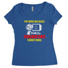 i'm here because you broke something Women's Triblend Scoop T-shirt