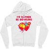 id rather be bowling Zipper Hoodie