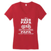 i'm a biker papa just like a normal papa except much cooler Women's V-Neck T-Shirt