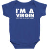 i'm a virgin but this is an old shirt Baby Bodysuit