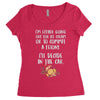 ice cream or a felony Women's Triblend Scoop T-shirt