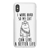i work hard so my cat can live a better life iPhoneX Case