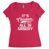 it's christmas and we're all in misery Women's Triblend Scoop T-shirt