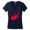joint smoking brain Women's V-Neck T-Shirt