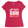 just one more gun i promise Women's Triblend Scoop T-shirt