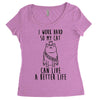 i work hard so my cat can live a better life Women's Triblend Scoop T-shirt