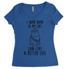 i work hard so my cat can live a better life Women's Triblend Scoop T-shirt