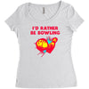 id rather be bowling Women's Triblend Scoop T-shirt