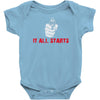 it all starts Baby Bodysuit