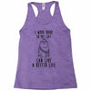 i work hard so my cat can live a better life Racerback Tank