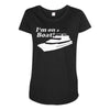i'm on a boat Maternity Scoop Neck T-shirt