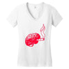 joint smoking brain Women's V-Neck T-Shirt