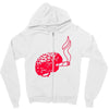 joint smoking brain Zipper Hoodie