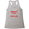 i'm not short awesome Racerback Tank