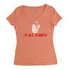 it all starts Women's Triblend Scoop T-shirt