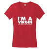 i'm a virgin but this is an old shirt Women's V-Neck T-Shirt