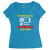 i'm here because you broke something Women's Triblend Scoop T-shirt