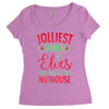 jolliest bunch of elves this side of the nuthouse Women's Triblend Scoop T-shirt