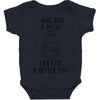 i work hard so my cat can live a better life Baby Bodysuit