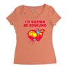 id rather be bowling Women's Triblend Scoop T-shirt