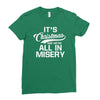 it's christmas and we're all in misery Ladies Fitted T-Shirt